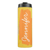 Sunflower Bee Naam toevoegen Aangepaste Gift Thermosbeker (Voorkant)