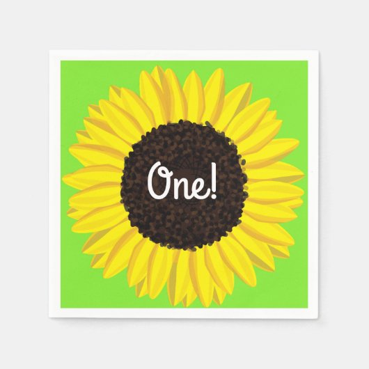 Sunflower Birthday Party Servet (Voorkant)