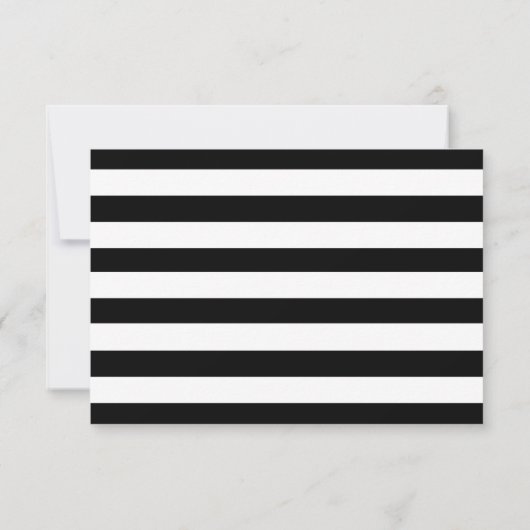 Sunflower Black Stripe Mariage QR Code RSVP Répons (Dos)
