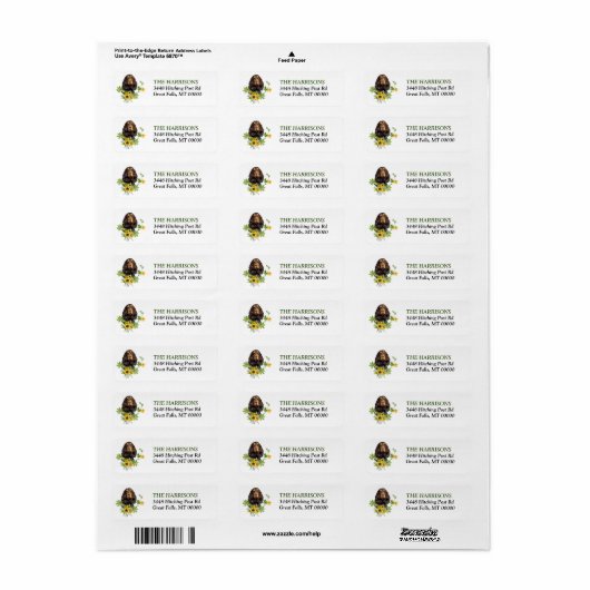 Sunflower Black Tan Cocker Spaniel Etiket (Full Sheet)