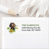 Sunflower Black Tan Coonhound Chien Étiquette (En situation)