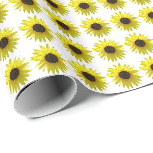 Sunflower Bloom Pattern Cadeaupapier (Rol Hoek)