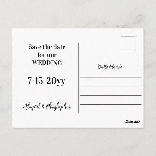 Sunflower Blue Enregistrer la date Invitation (Dos)