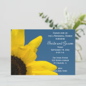 Sunflower Blue Sky Wedding Rehearsal Dinner Invite Kaart (Staand voorkant)