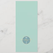 Sunflower Boho Dusty Blue Mariage Menu (Dos)