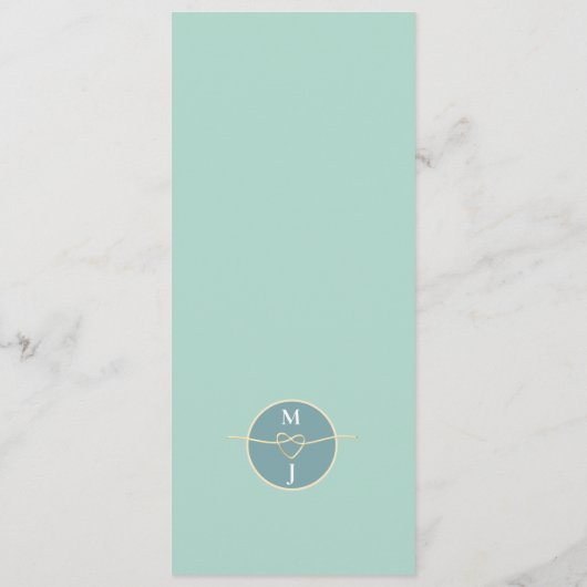 Sunflower Boho Dusty Blue Mariage Menu (Dos)