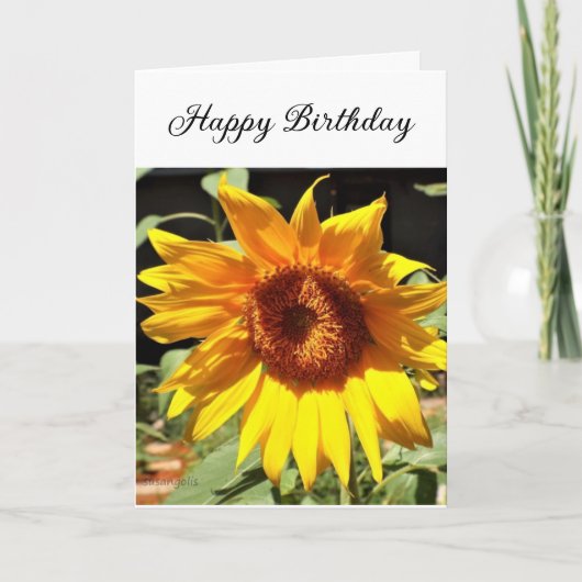 Sunflower Bonne carte de voeux d'anniversaire (Devant)