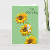 Sunflower Bonne fête des mères Carte de voeux plié (Devant)