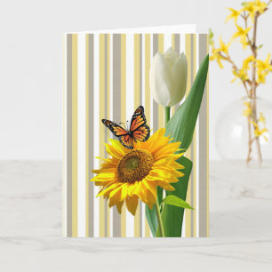 Sunflower Bonne fête des mères Carte de voeux plié
