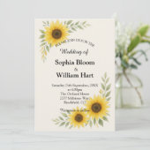 Sunflower Border Wedding Invitation (Debout devant)