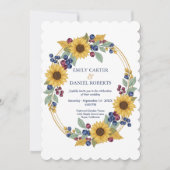 Sunflower Botanical Wedding Invitation (Devant)