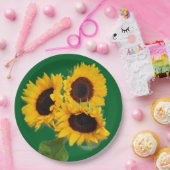 Sunflower Bouquet Disposable Paper Papieren Bordje (Feest)