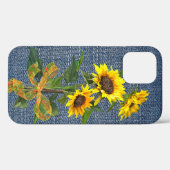 Sunflower Bouquet op Denim Case-Mate iPhone Case (Achterkant (horizontaal))