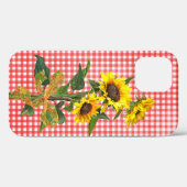 Sunflower Bouquet op Red Gingham Hoesje-Mate iPhon Case-Mate iPhone Case (Achterkant (horizontaal))