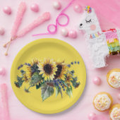 Sunflower Bouquet Papieren Bordje (Feest)