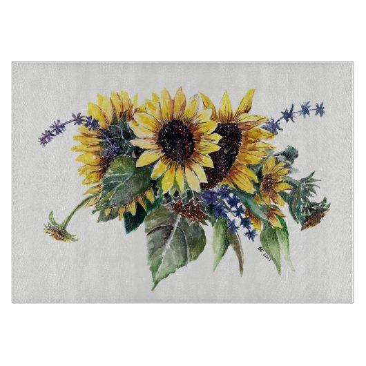 Sunflower Bouquet Snijplank (Voorkant)