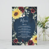 Sunflower Bourgogne Rose Marine Mariage Cartes de  (Debout devant)