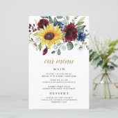 Sunflower Bourgogne Rose Marine Mariage Cartes de  (Debout devant)