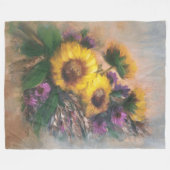 Sunflower Breeze Fleece Deken (Voorkant (Horizontaal))