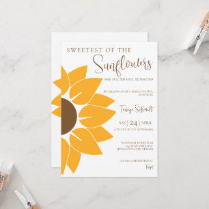 Sunflower Bridal Shower Invitation Kaart
