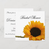 Sunflower Bridal Shower Invitation Kaart (Voorkant / Achterkant)