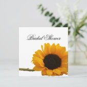 Sunflower Bridal Shower Invitation Kaart (Staand voorkant)