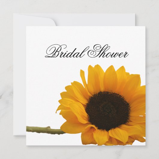 Sunflower Bridal Shower Invitation Kaart (Voorkant)