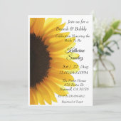 Sunflower Bridal Shower Invitation Kaart (Staand voorkant)