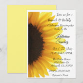 Sunflower Bridal Shower Invitation Kaart (Voorkant / Achterkant)