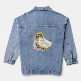 Sunflower Bridal Veil Denim Jas Personalisatie Jacket