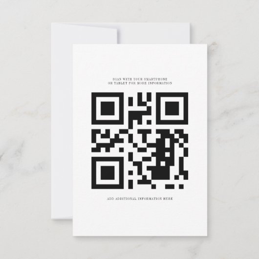 Sunflower Bright Botanical Wedding QR Code RSVP Kaartje (Achterkant)