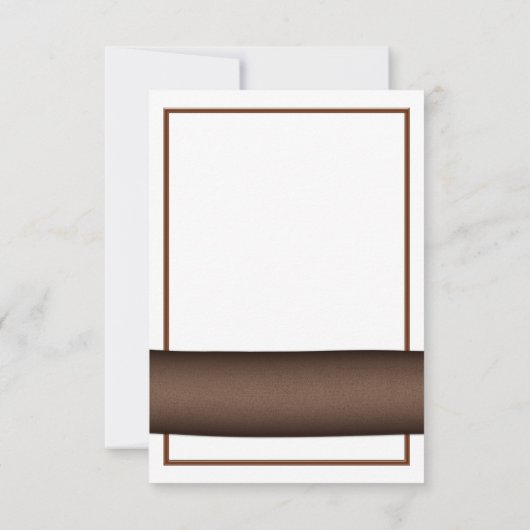 Sunflower Brown Ruban Mariage RSVP Carte de répons (Dos)