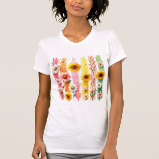 Sunflower Brushstroke | Bruinrugglansstaartgors | T-shirt