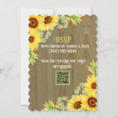 Sunflower Bubby & Brunch Bridal Shower Invitation Kaart (Achterkant)