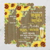Sunflower Bubby & Brunch Bridal Shower Invitation Kaart (Voorkant / Achterkant)