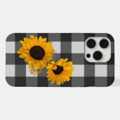 Sunflower Buffalo Plaid iPhone Hoesje (Achterkant horizontaal)