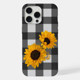 Sunflower Buffalo Plaid iPhone 15 Pro Max Hoesje