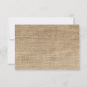 Sunflower Burlap Wedding RSVP-reactiekaart RSVP Kaartje (Achterkant)