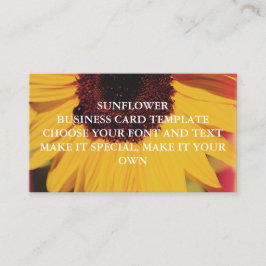 SUNFLOWER BUSINESS CARD TEMPLATE VISITEKAARTJE