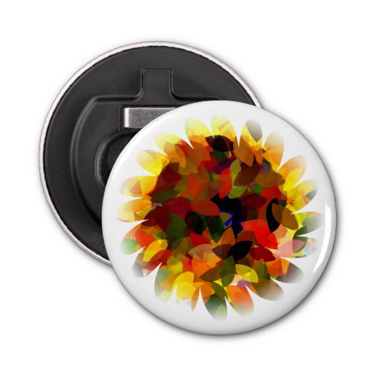 SUNFLOWER BUTTON FLESOPENER (Voorkant)