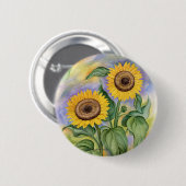 SUNFLOWER-BUTTON RONDE BUTTON 5,7 CM (Voorkant /achterkant)