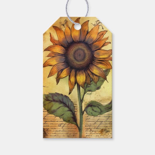 Sunflower Cadeaulabel (Voorkant)