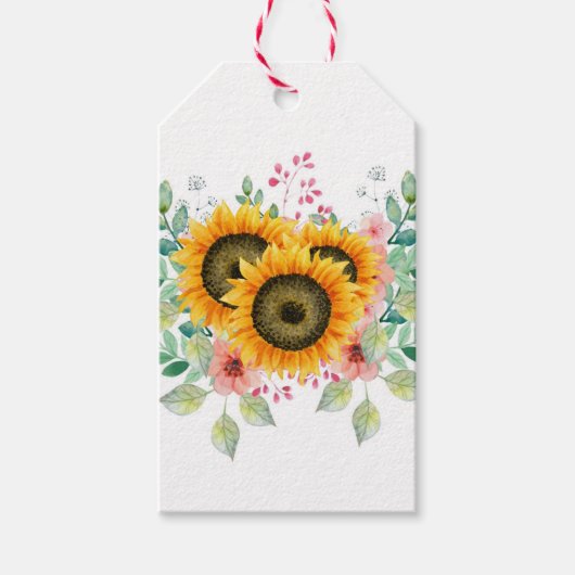 Sunflower  cadeaulabel (Voorkant)