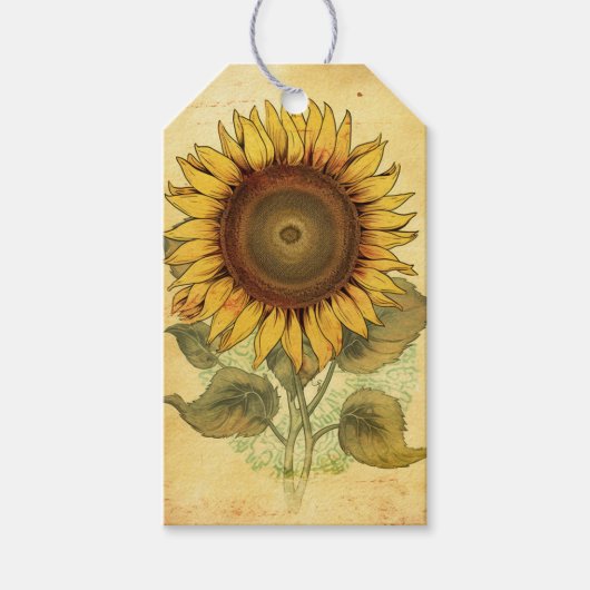 Sunflower Cadeaulabel (Voorkant)