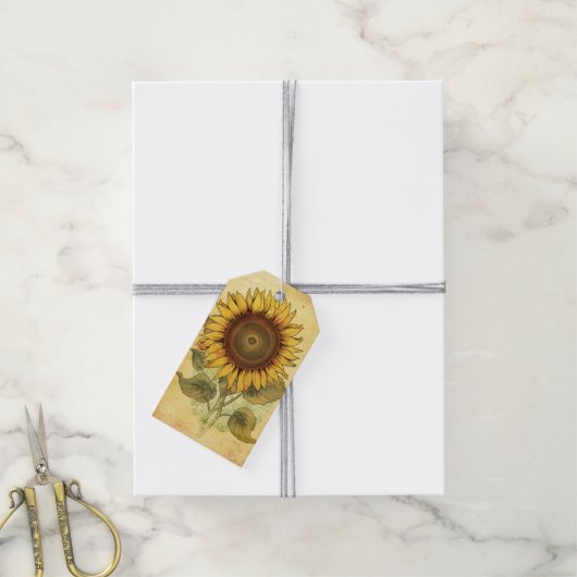 Sunflower Cadeaulabel (Met Touw)