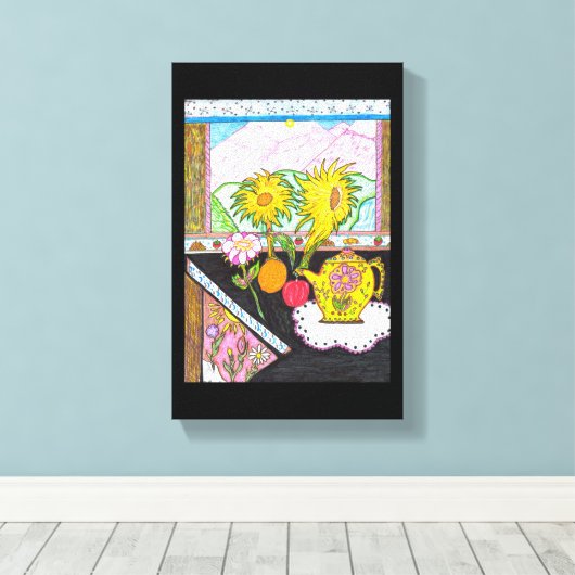 Sunflower Canvas (Insitu (Houten vloer))