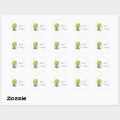 Sunflower Charm Wedding Ronde Sticker (Vel)
