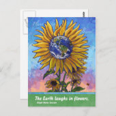 Sunflower Citaat Briefkaart (Voorkant / Achterkant)