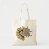 Sunflower Citaat Tote Bag (Voorkant)