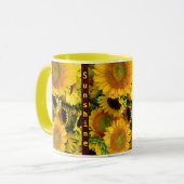 Sunflower Coffee Cup Sunshine Mug Personnaliser le (Devant gauche)